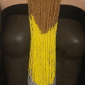 COLLIER AFRICAIN ZOULOU FRANGE A PERLE